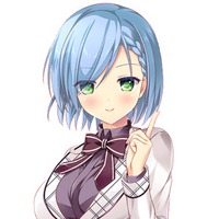 green eye color blue hair color to shoulders hair length teen apparent age no animal ears anime characters database green eye color blue hair color